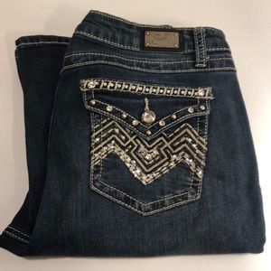 Earl "barely boot" jeans with bling size 10